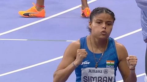 India's para-athlete Simran Sharma at the Paris Paralympics 2024.